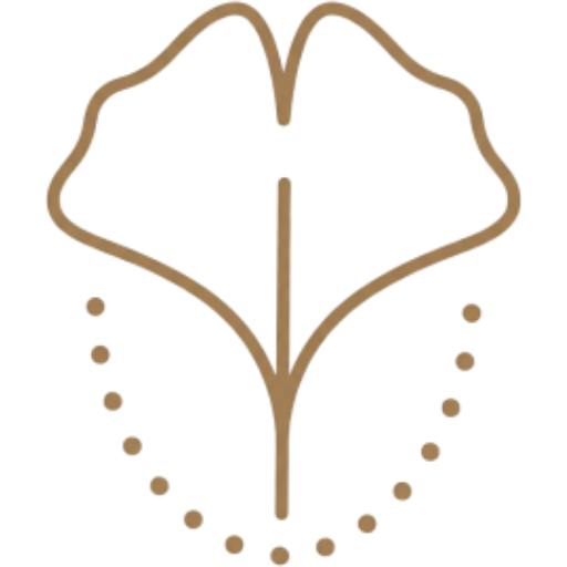 logo pour page contact beige et fond transparent